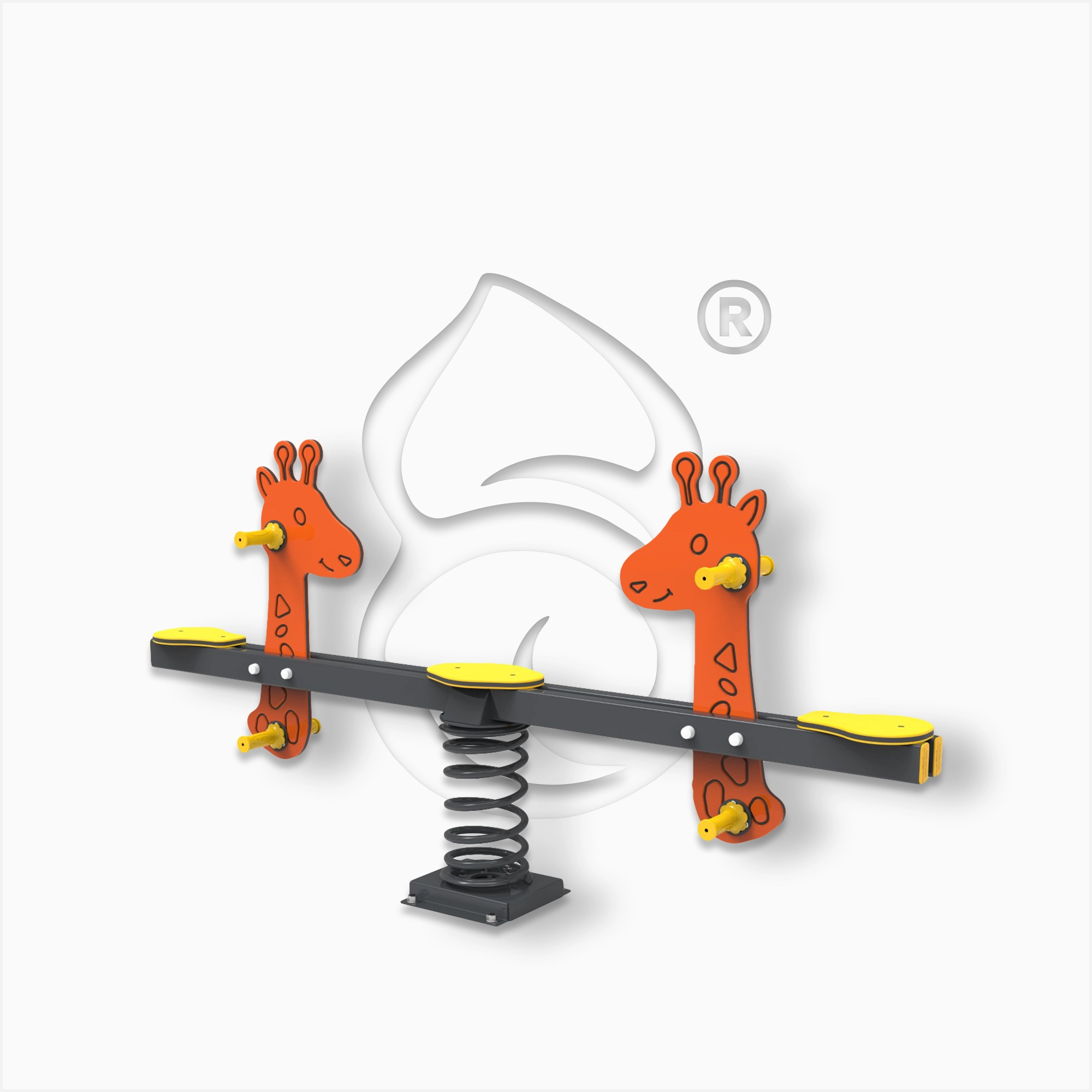 Balansoar cu arc și design girafă, ideal pentru copii de 3–7 ani. Mișcare controlată, scaune confortabile și interacțiune în siguranță.